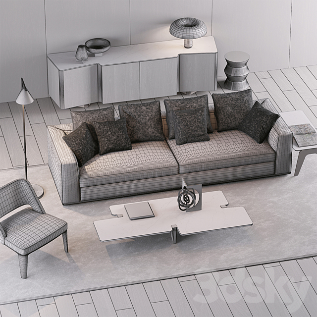 Minotti Set 11 3DSMax File - thumbnail 2