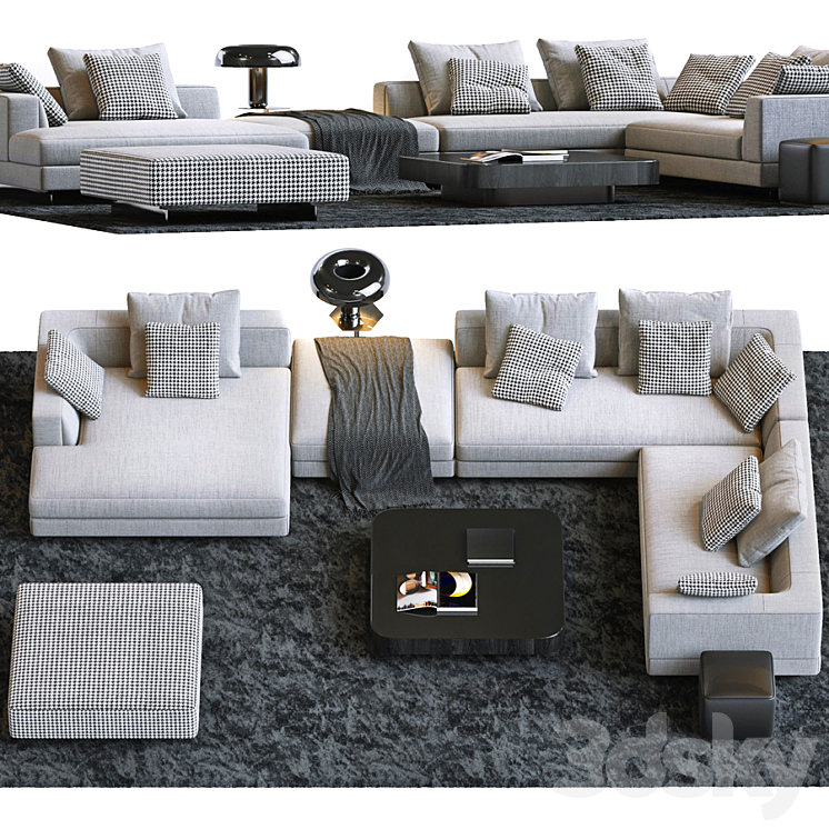 MINOTTI SET 18 3DS Max Model - thumbnail 3