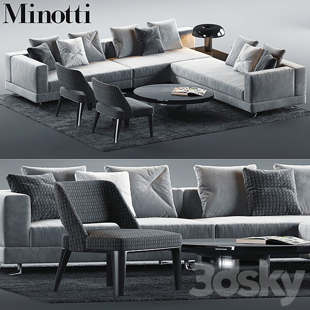 Minotti Set 5 3DSMax File - thumbnail 1