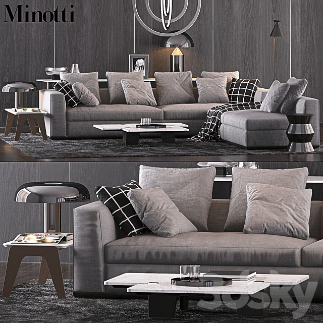 Minotti Set 9 3DSMax File - thumbnail 1