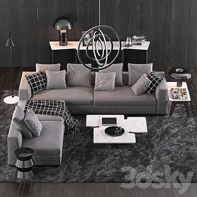 Minotti Set 9 3DSMax File - thumbnail 2