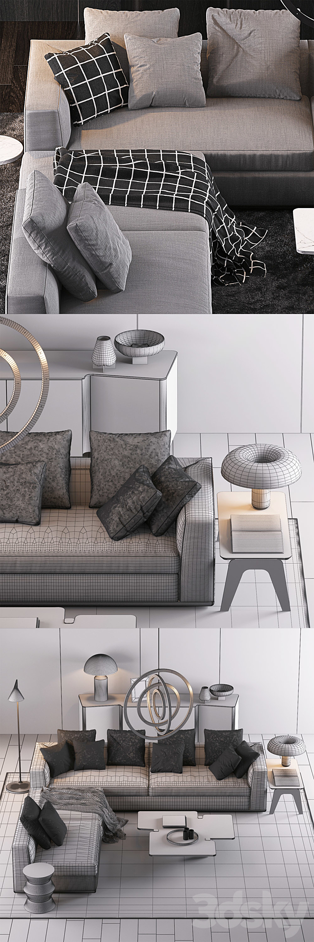 Minotti Set 9 3DSMax File - thumbnail 3