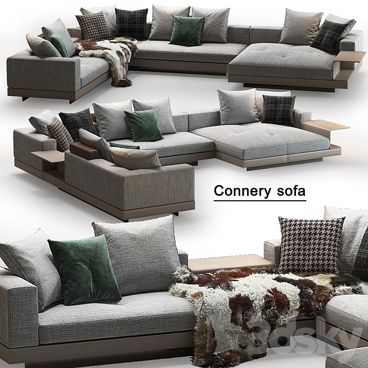 Minotti_Connery sofa 02 3DS Max Model - thumbnail 1