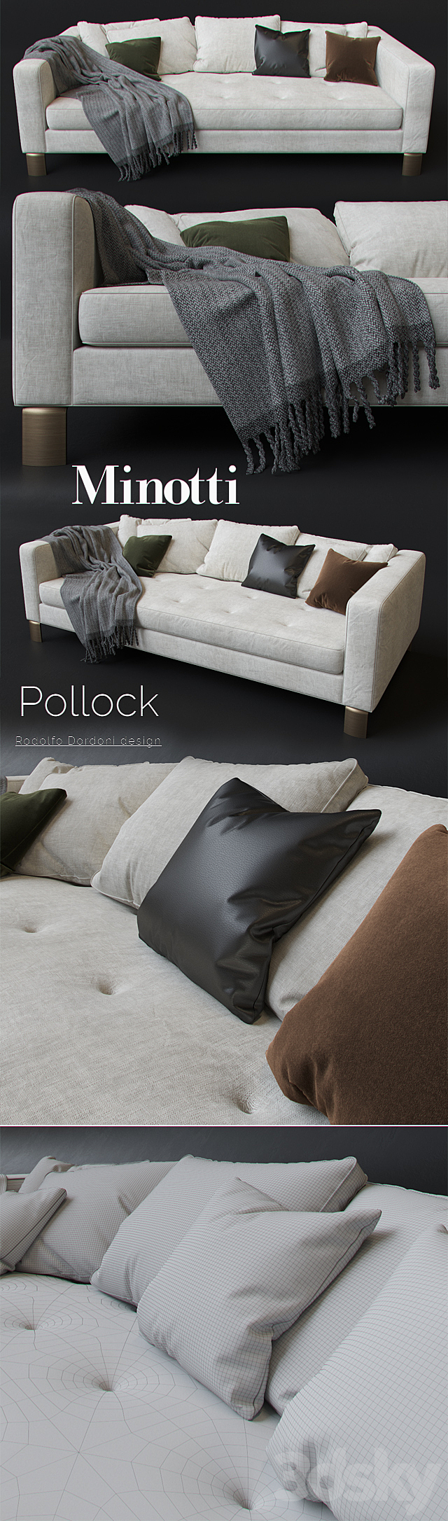 MINOTTI_Pollock_white 3DSMax File - thumbnail 2