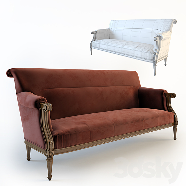 mis en demeure Sofa Ch â teaubriand small 3DSMax File - thumbnail 1