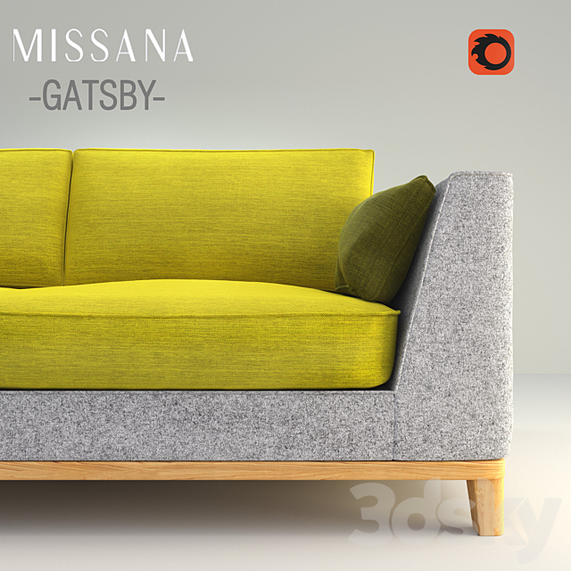 Missana Gatsby Sofa 3DSMax File - thumbnail 2