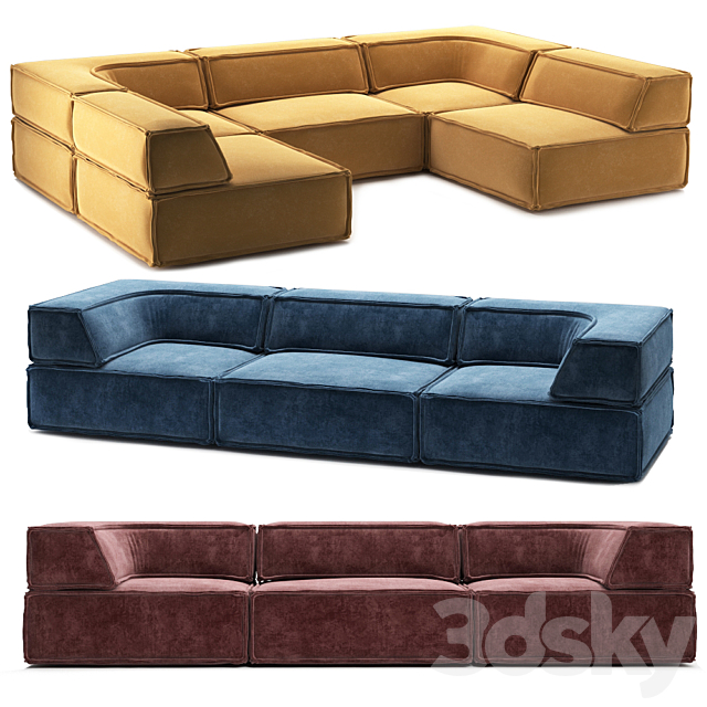 Modern moroccan sofa 3DSMax File - thumbnail 1