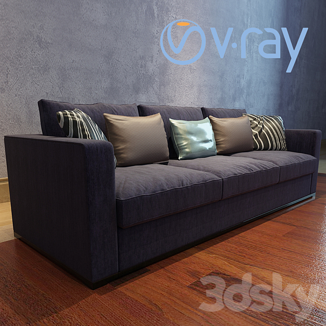 Modern Sofa 3DS Max Model - thumbnail 2