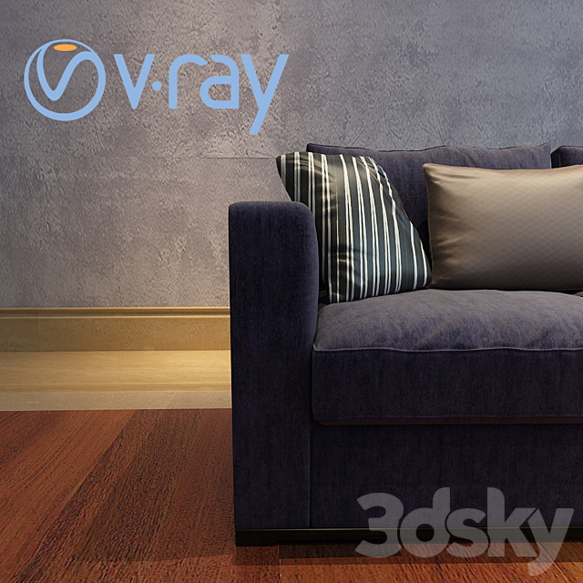 Modern Sofa 3DS Max Model - thumbnail 3