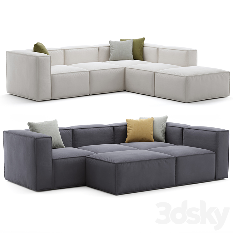 Modular Relax Sofa Sonit Tavola 3DS Max Model - thumbnail 1