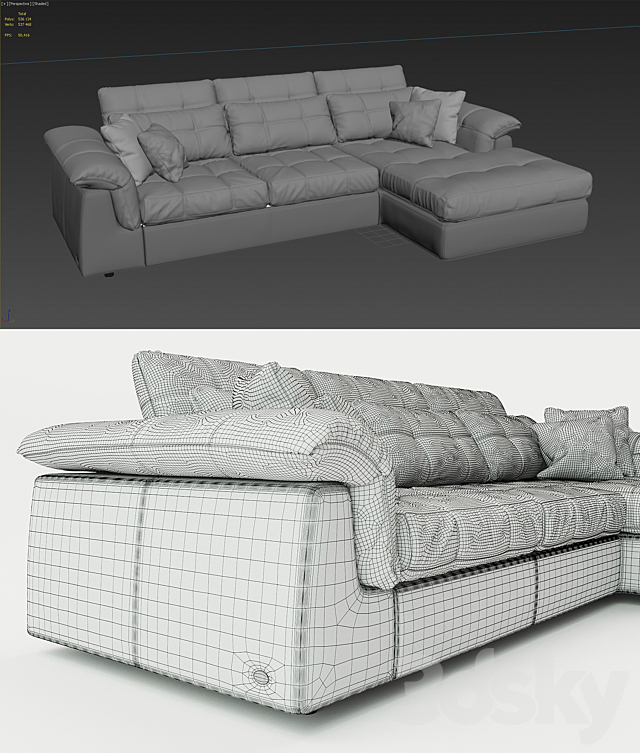 MODULAR SOFA 3DSMax File - thumbnail 3