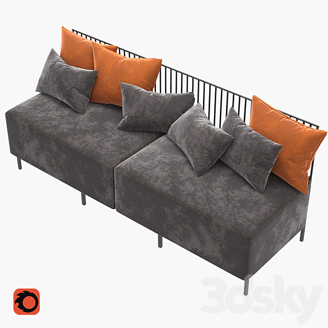 Modular sofa Combo Sofa 3ds Max - thumbnail 3