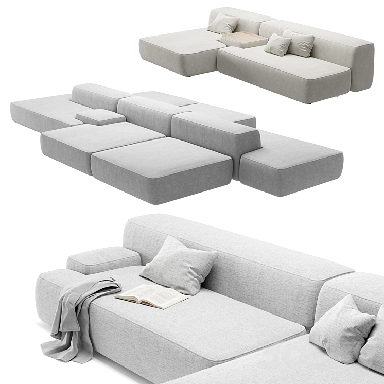 Modular sofa Lema Cloud 3DS Max Model - thumbnail 1