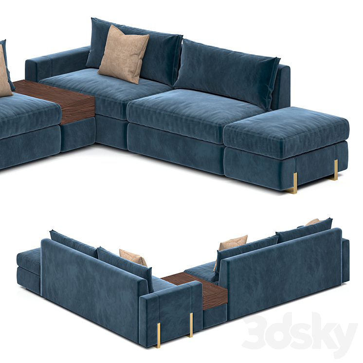 Modular Sofa Mario 3DS Max Model - thumbnail 2