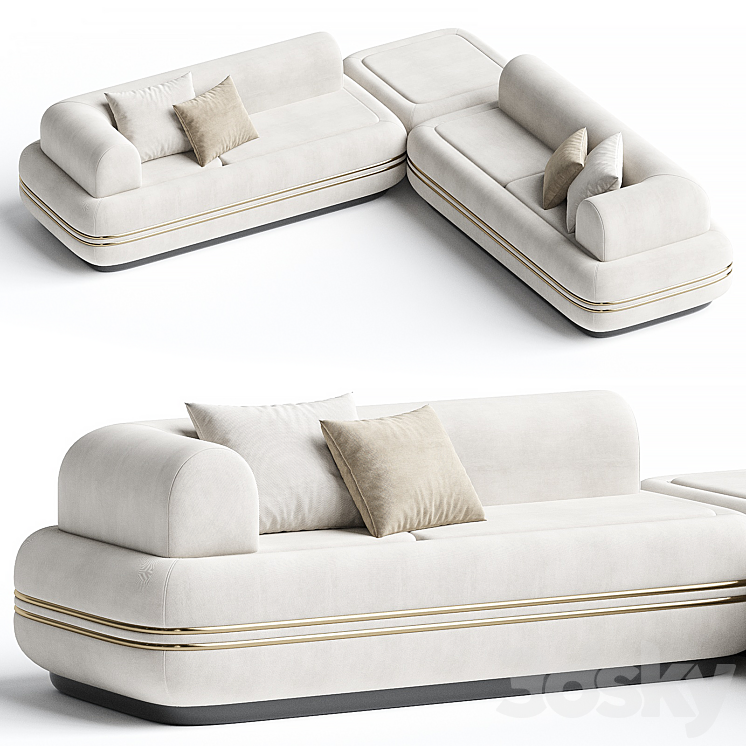 MODULAR SOFA SPENCER 3DS Max Model - thumbnail 1