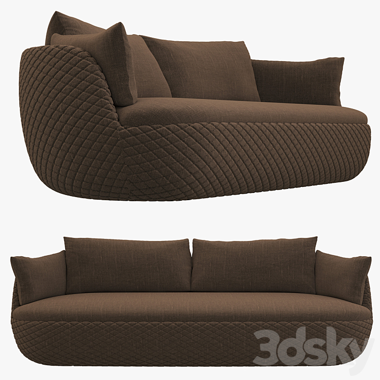 Moooi Bart sofa 3DS Max Model - thumbnail 1