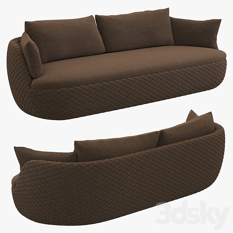 Moooi Bart sofa 3DS Max Model - thumbnail 2