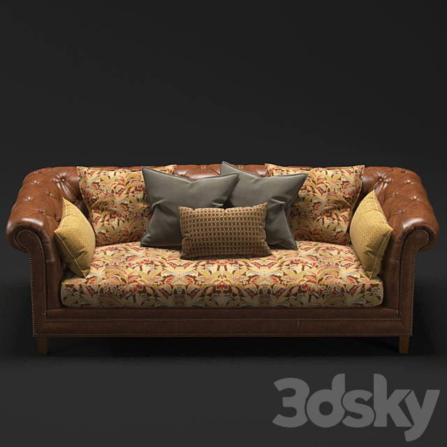 Moreno Leather Sofa 3DSMax File - thumbnail 3