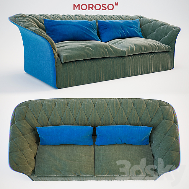 MOROSO Bohemian sofa bed 3DS Max Model - thumbnail 2