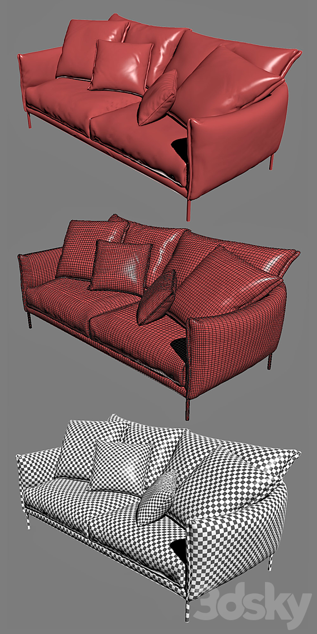 MOROSO GENTRY GE0599 Sofa 3DS Max Model - thumbnail 3