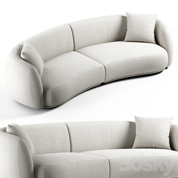 Moroso – Pacific sofa by Patricia Urquiola 3DS Max Model - thumbnail 1