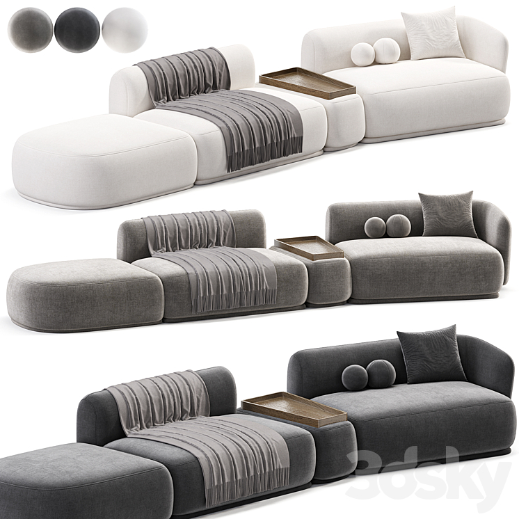 Name: Rene Sofa by Meridiani 02 3DS Max Model - thumbnail 1