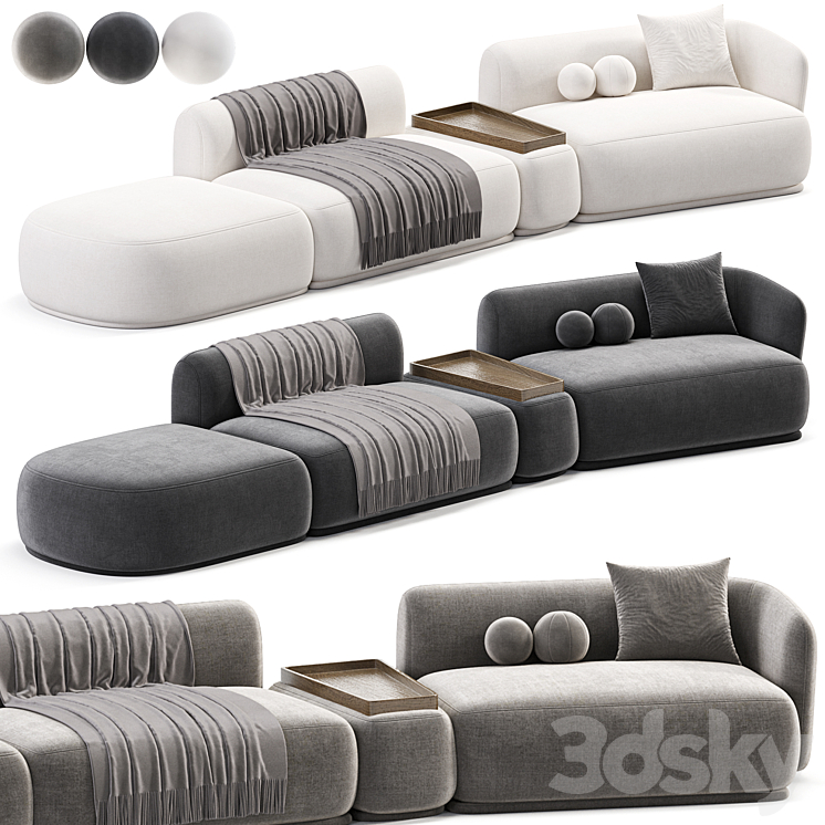 Name: Rene Sofa by Meridiani 02 3DS Max Model - thumbnail 2