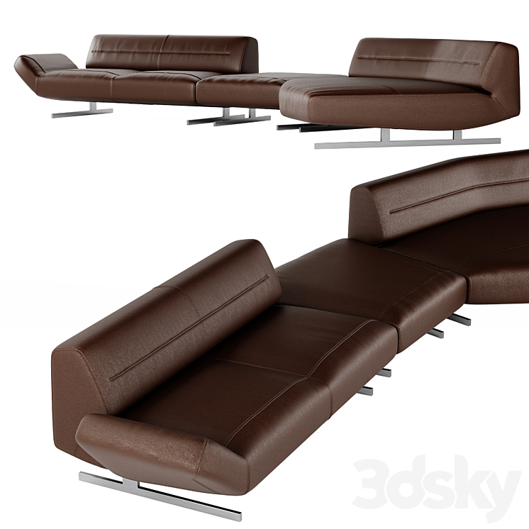 Nash Sofa – Composition I 3DS Max Model - thumbnail 2