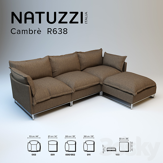 Natuzzi _ Cambre R638 3DSMax File - thumbnail 1