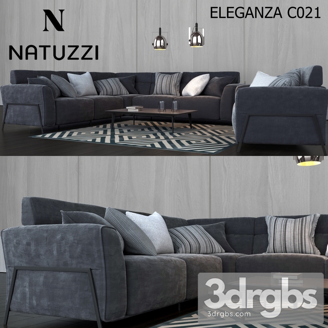 Natuzzi Eleganza C021 3dsmax Download - thumbnail 1