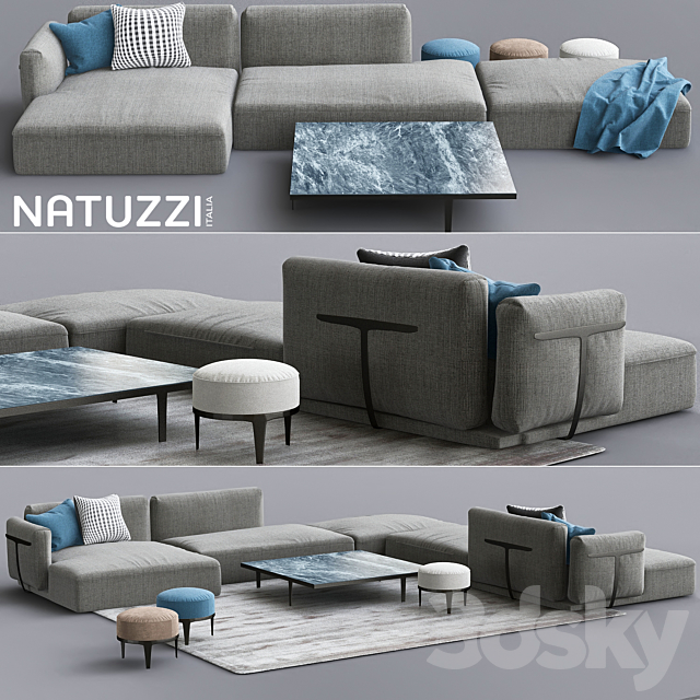 Natuzzi Sofa Herman 3ds Max - thumbnail 1