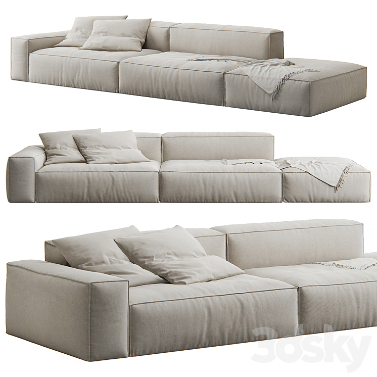 Neowall Lounge Sofa 3DS Max Model - thumbnail 1