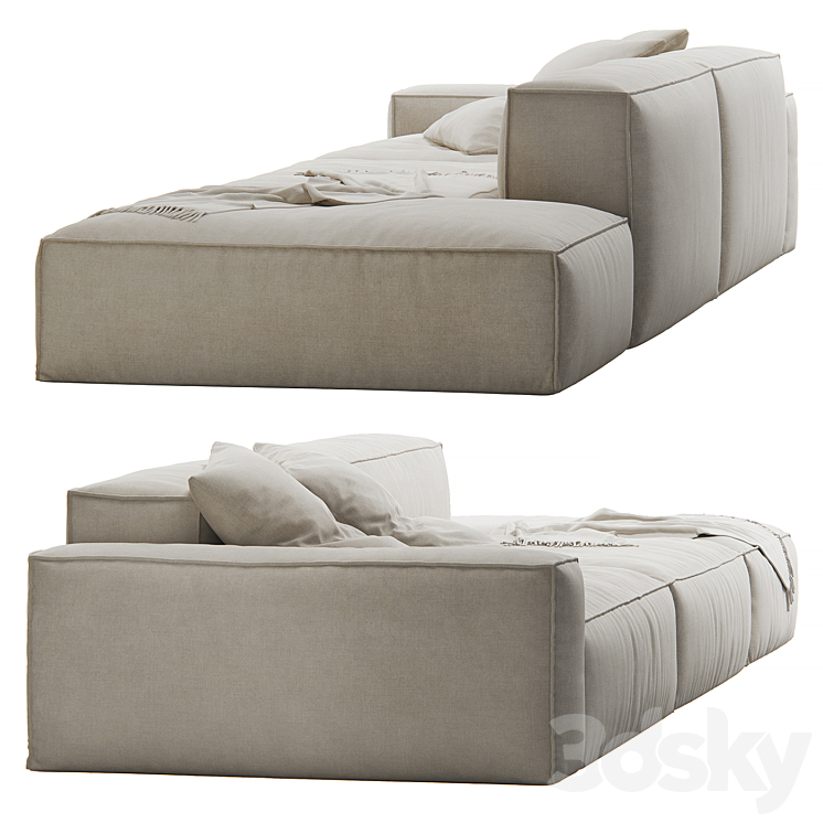 Neowall Lounge Sofa 3DS Max Model - thumbnail 2