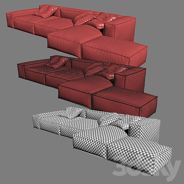 NEOWALL Sofa Composition I 3DSMax File - thumbnail 3