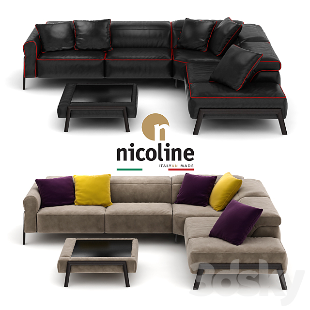 Nicoline zante sofa pouf 3DSMax File - thumbnail 2