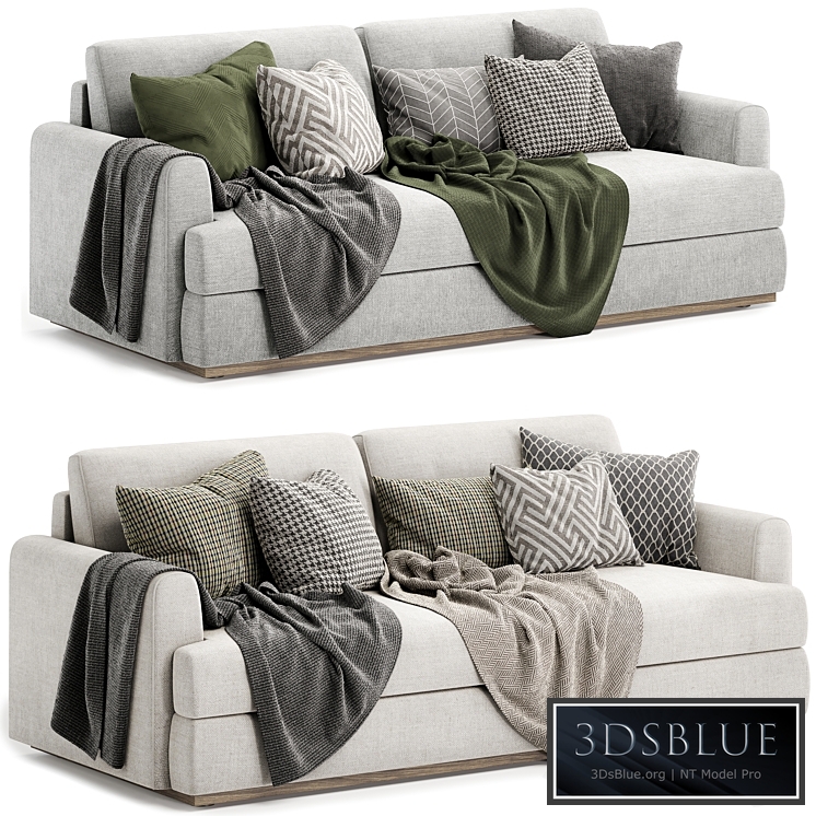 NIXON Fabric Sofa 3DS Max - thumbnail 3