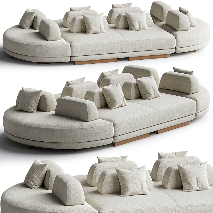 Node Systeme Sofa By Architonic 3DS Max Model - thumbnail 1