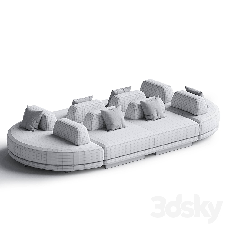 Node Systeme Sofa By Architonic 3DS Max Model - thumbnail 2