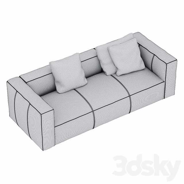 Nolita Leather Sofa 3DSMax File - thumbnail 3