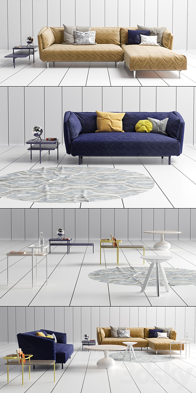 OBI Sofa. tables. decor 3DSMax File - thumbnail 2