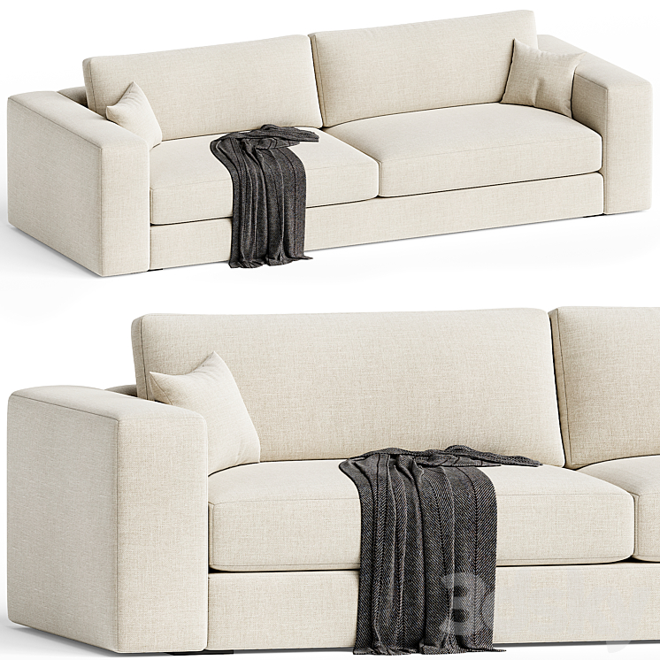 “Oceanside 102″” Wide-Arm Sofa” 3DS Max Model - thumbnail 1