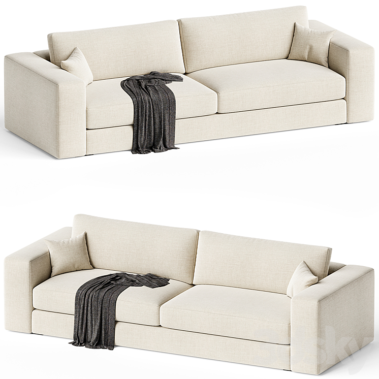 “Oceanside 102″” Wide-Arm Sofa” 3DS Max Model - thumbnail 2