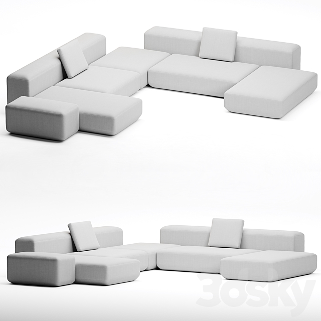 OM Aatom THE ONE Sofa Composition 4 3DSMax File - thumbnail 1