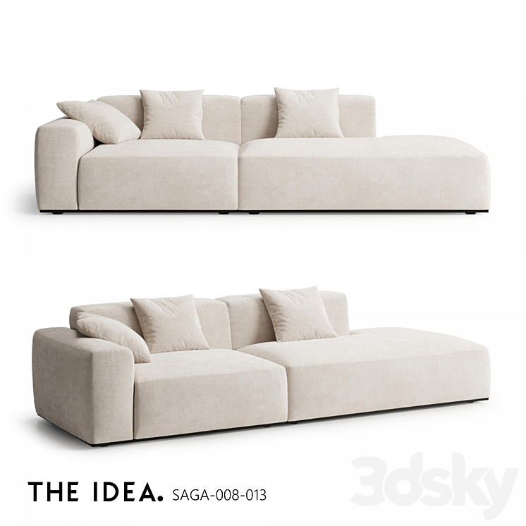 OM THE-IDEA modular sofa SAGA 008-013 3DS Max Model - thumbnail 3