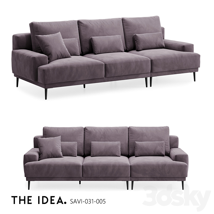 OM THE-IDEA modular sofa SAVI 031-005 3DS Max Model - thumbnail 2