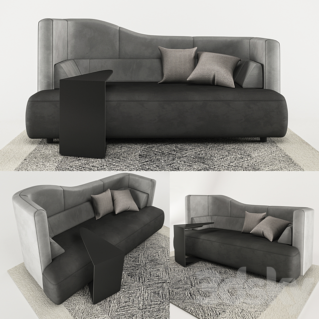 Ottawa BoConcept sofa 3ds Max - thumbnail 1