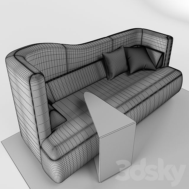 Ottawa BoConcept sofa 3ds Max - thumbnail 2