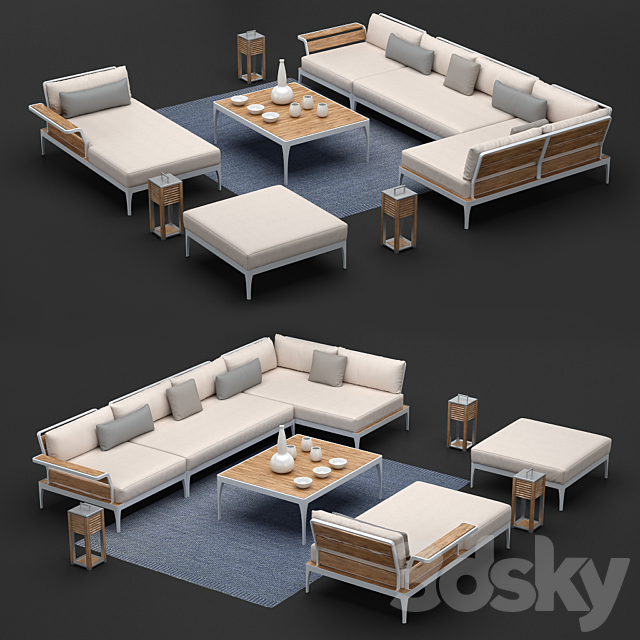 Outdoor furniture Ethimo collection Meridien 3DSMax File - thumbnail 1