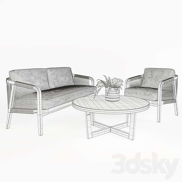 Outdoor Furniture w001 3DSMax File - thumbnail 3