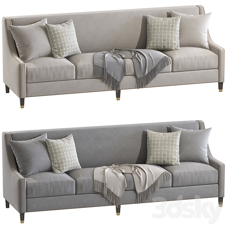 Palisades Extra Long Sofa 3DS Max Model - thumbnail 1